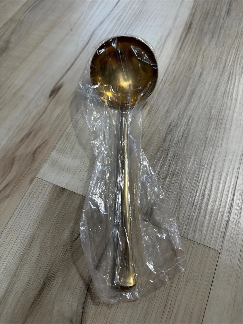 Vintage Thailand Gold Tone Serving Utensil Set 6 Pc Brass Flatware Spoons Fork